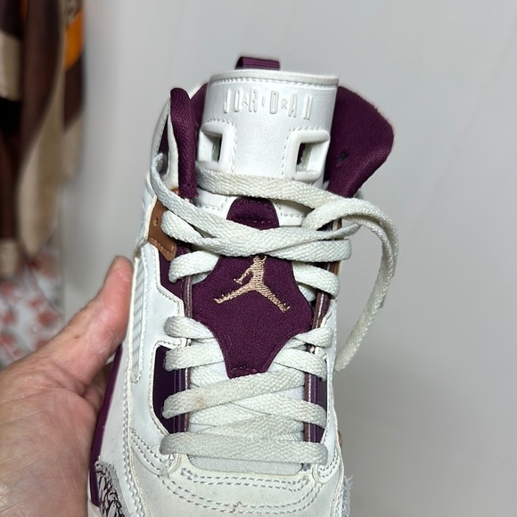 Nike Air Jordan Spizike Sail Bordeaux Red Bronze PS - Picture 2 of 11